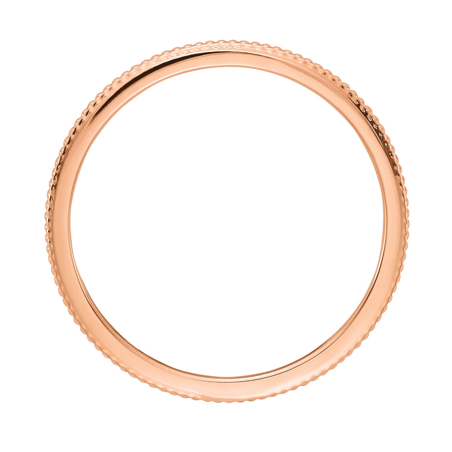 Stackable Expressions 14 Karat Rose Gold 1.2mm Milgrain Band