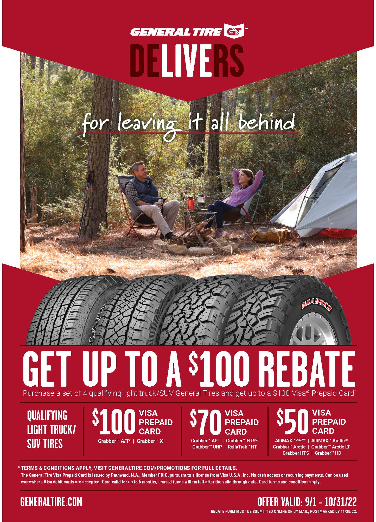 General Tire GRABBER APT All-Terrain LT215/85R16 E Tire