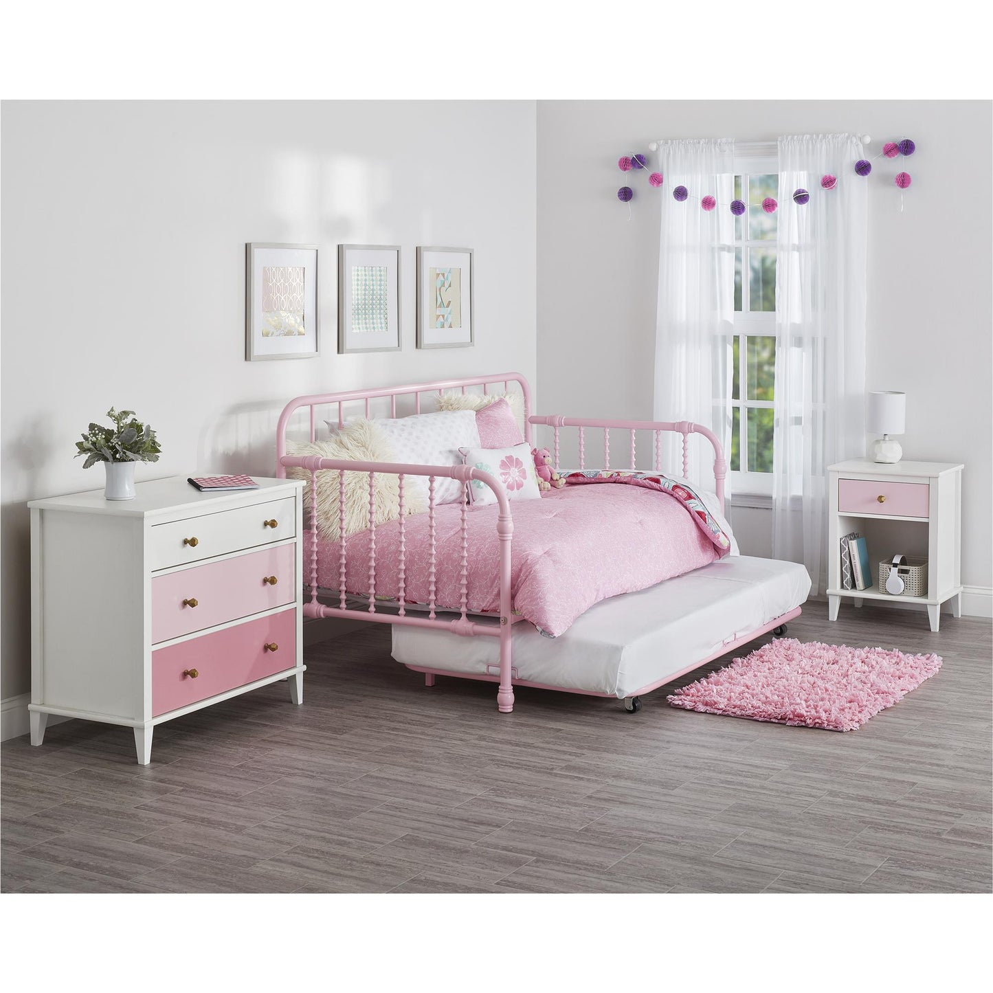 Little Seeds Monarch Hill Poppy 3-Drawer Dresser, Pink