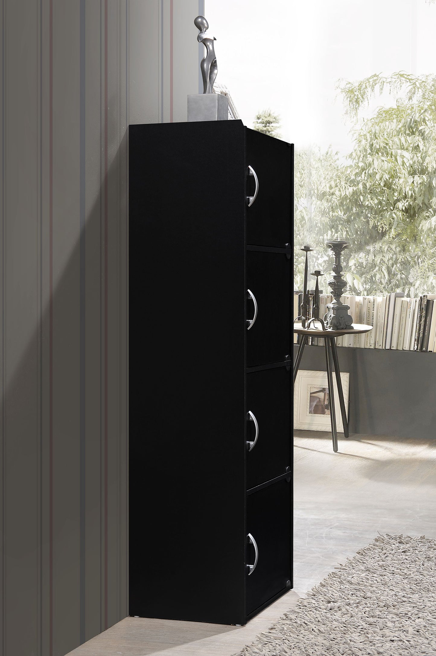 Hodedah 4-Door Cabinet, Multiple Colors