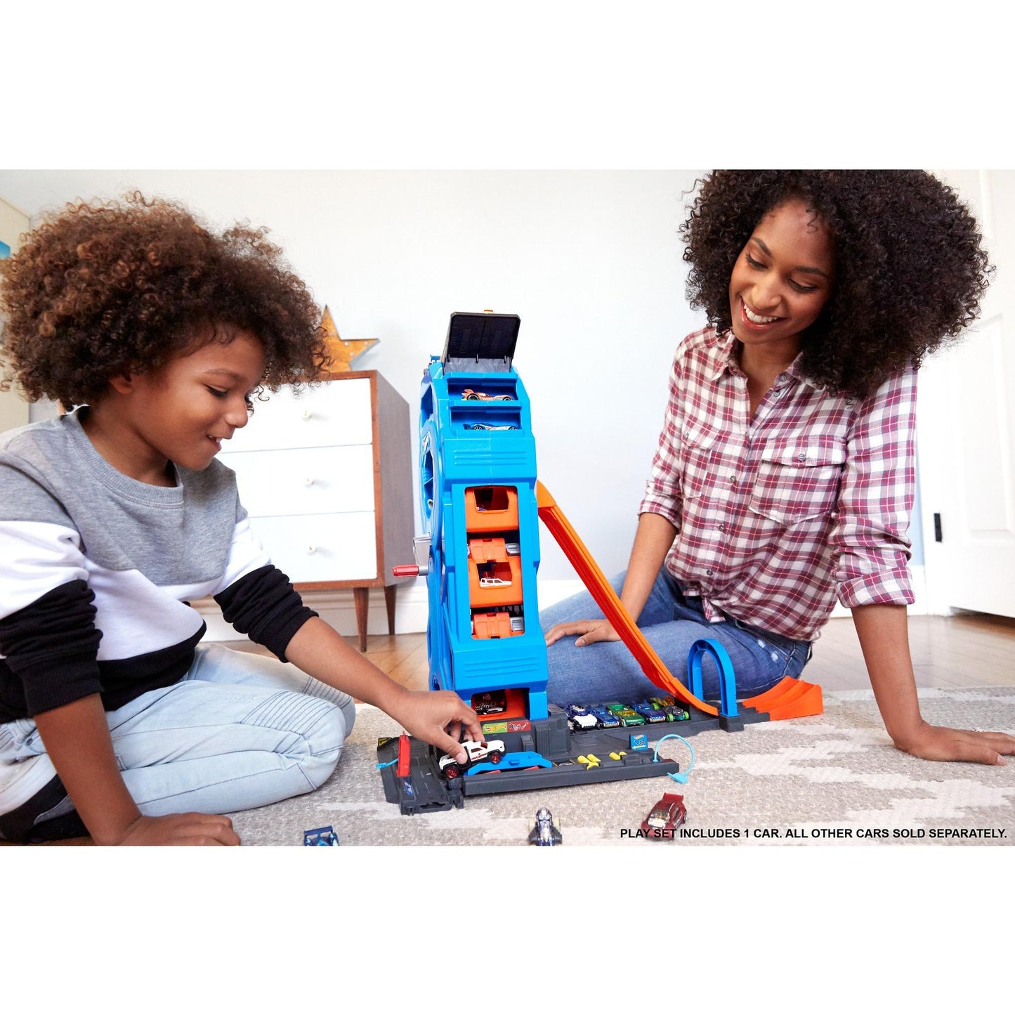 Hot Wheels Mega Garage Car Vehicle Playset, Stores More Than 35 Vehicles
