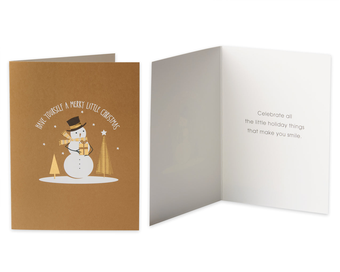 American Greetings Metallic Medley Assorted Christmas Boxed Cards with White Envelopes, 20-Count