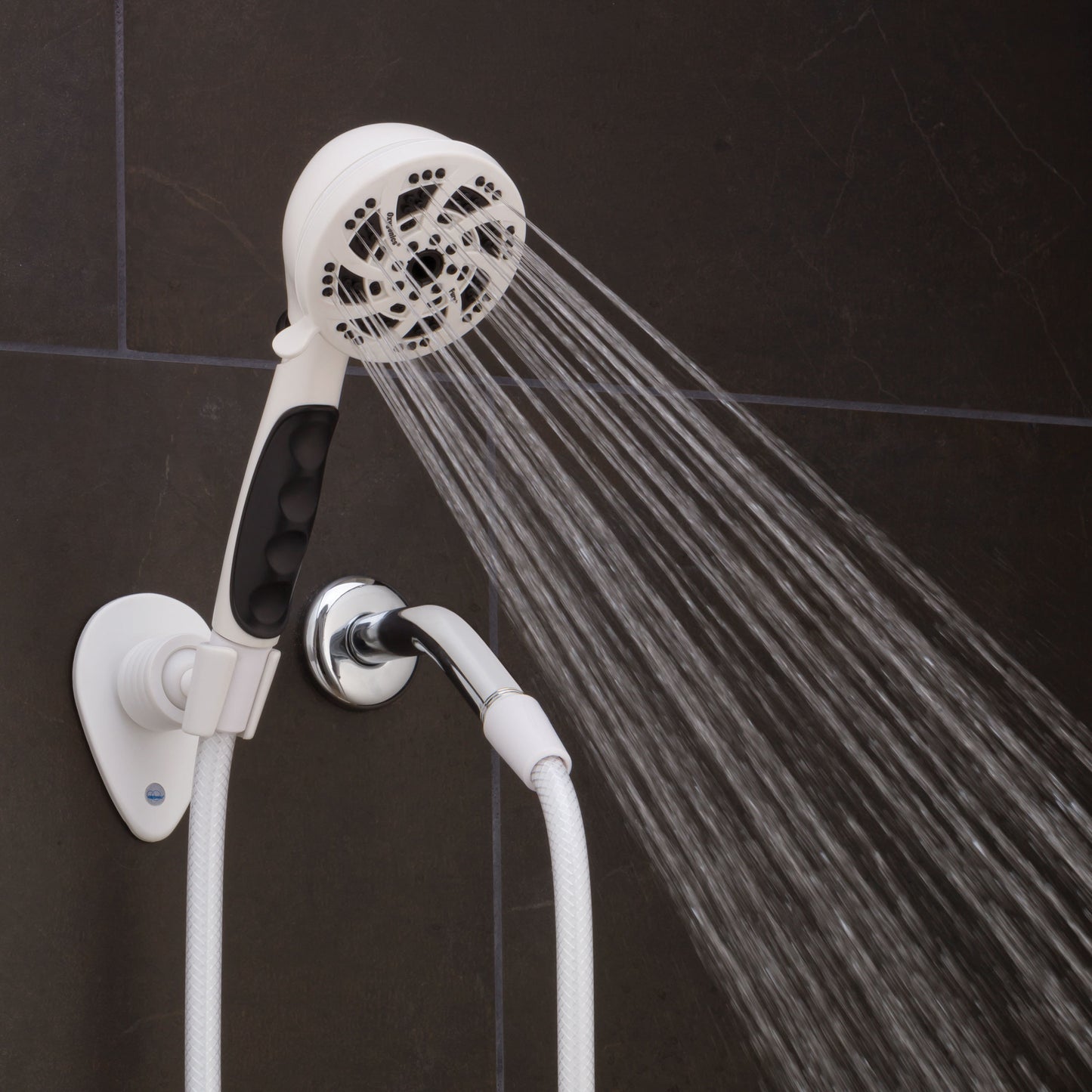 Oxygenics Fury RV 5-Setting White Handheld Shower Head