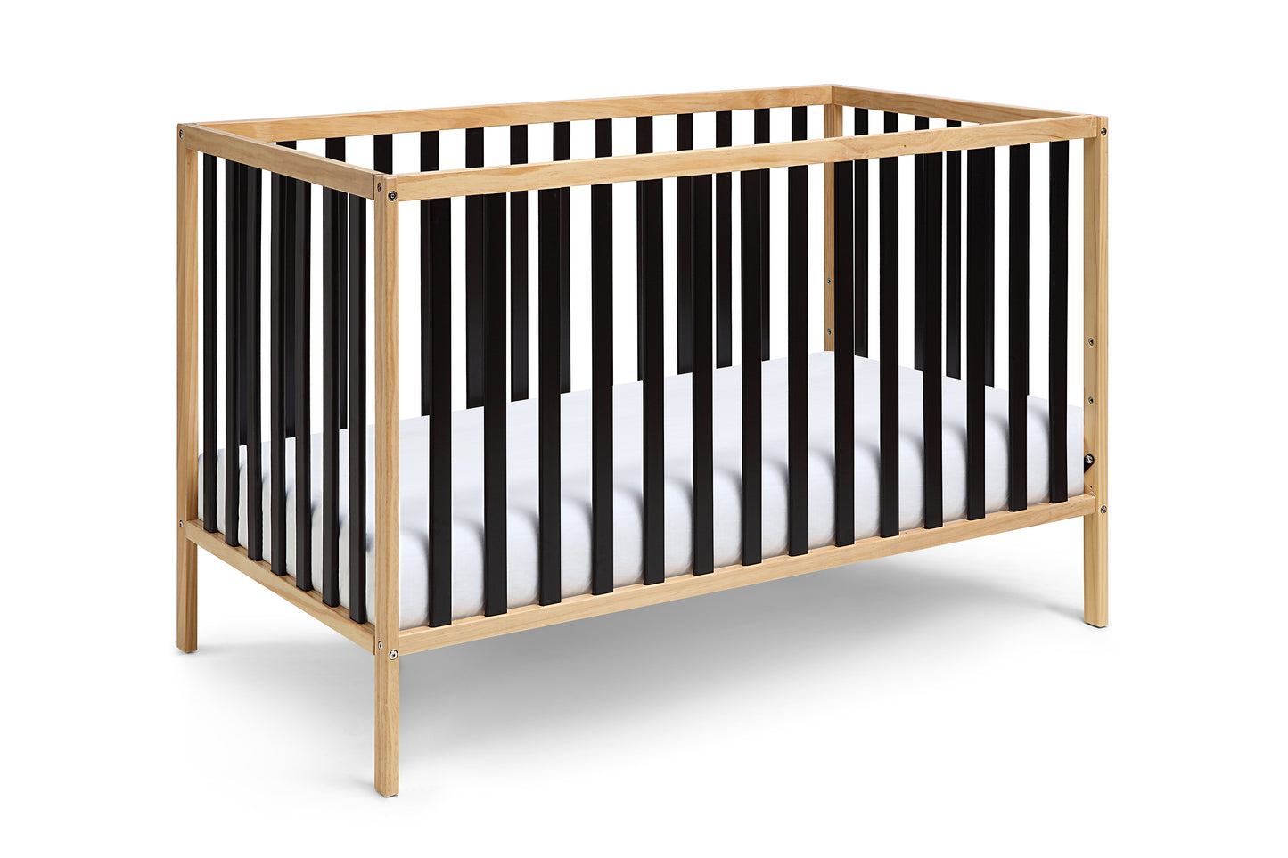Baby Cache Deux Remi Island 3-in-1 Convertible Crib (Do Re Me) in Natural & Black