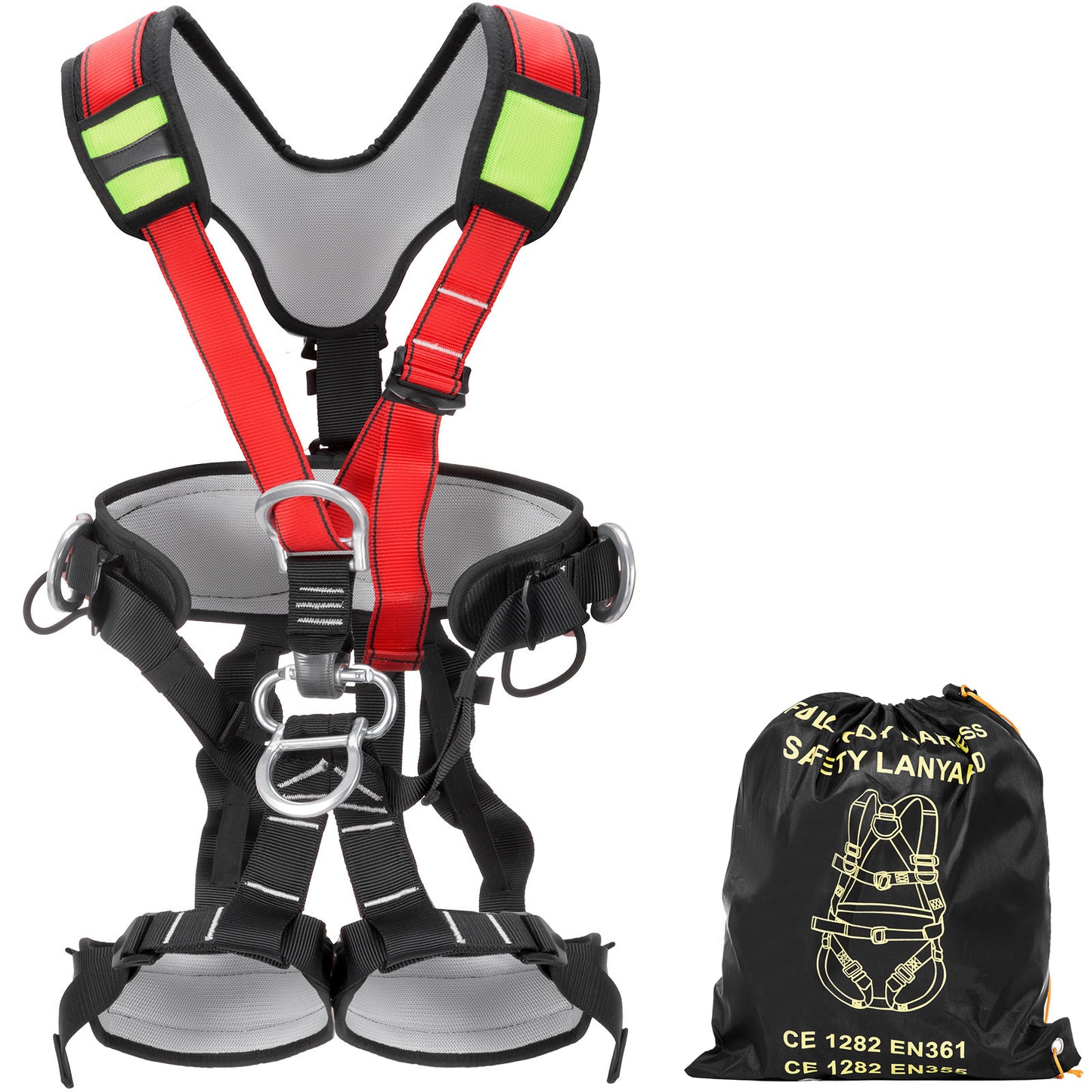 VEVOR Safety Climbing Harness, Fall Protection Rock Climbing Equip Gear