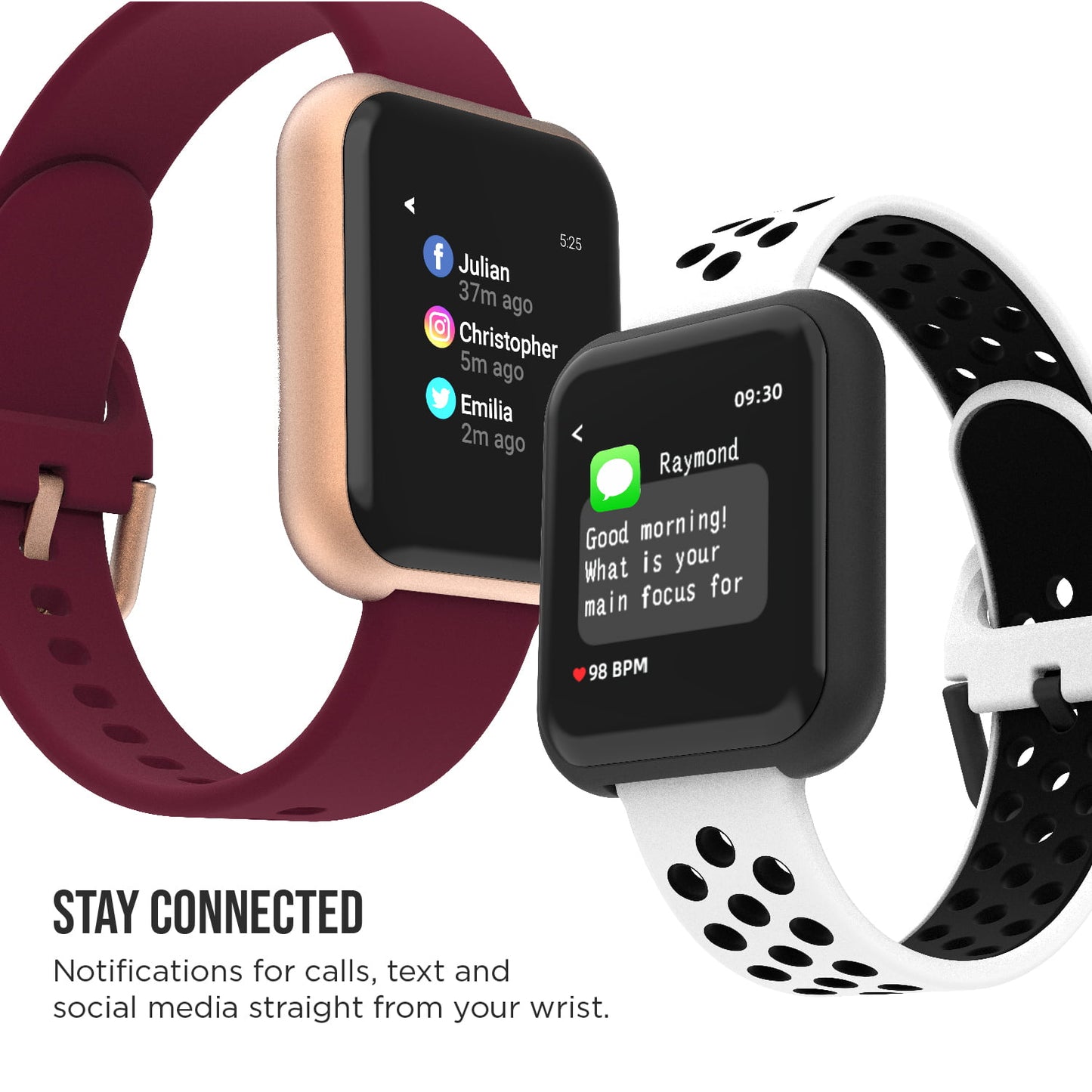 iTOUCH Air 3 Smart watch Fitness Tracker, Heart Rate 44mm Case