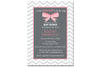 Baby Girl Shower Invitation, Chevron Invitation, Digital File, PRINTABLE