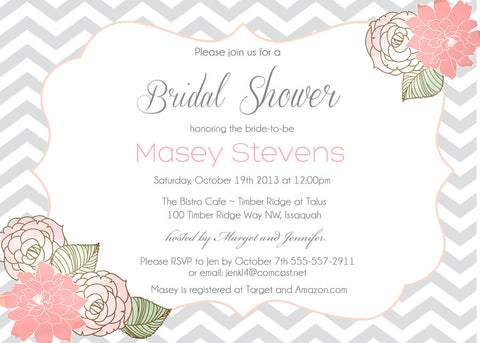 Bridal Shower Shabby Chic Invitation