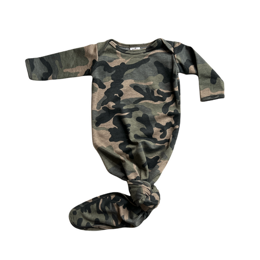 KNOT GOWN- Forest Camo | helpingourtroopsma.