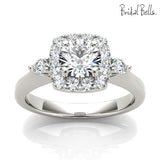 Engagement Ring with Peek-a-boo Diamond