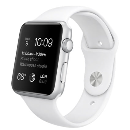 Apple Watch Silver Aluminum Case with White Sport Band: $349