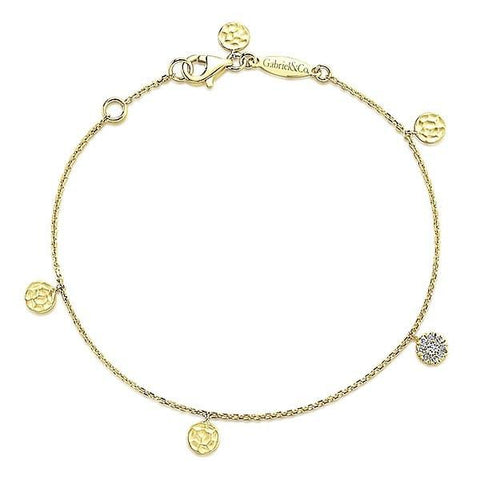 Valentine's Day Gift Ideas - Bracelet with Gold and Diamond Stations