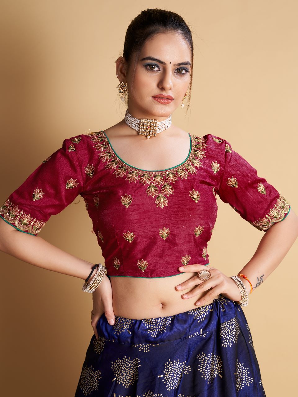 Beautifull Embroidered Work Blouse – Anant Tex Exports Private Limited