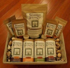 Seaweed Bath Co's Products Gift Basket Body Collection.