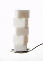 Cube of marshmallow on spoon. The Seaweed Bath Co.