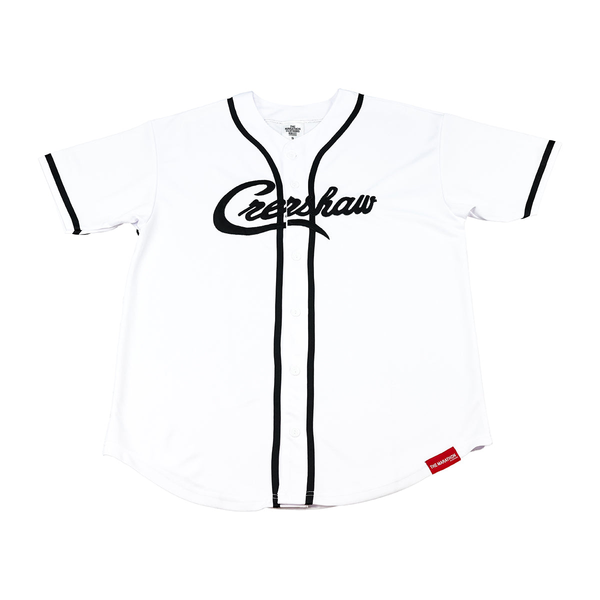 fles opladen Grap Crenshaw Baseball Jersey - White/Black – The Marathon Clothing
