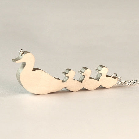 Mummy And Ducklings Necklace