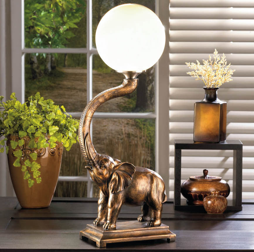 blue elephant lamp