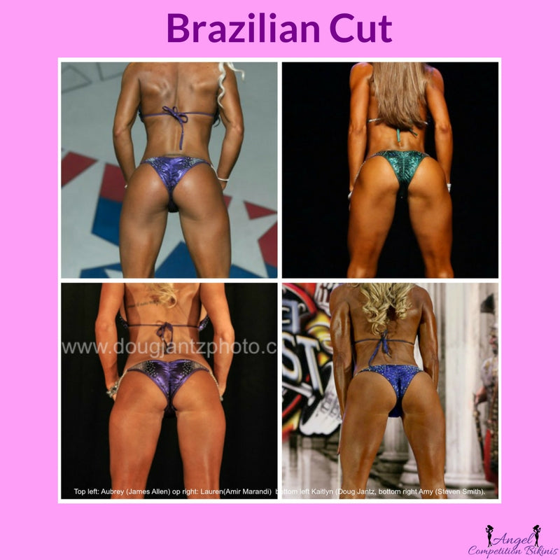 Brazilian cut npc bikini, brazilian cheeky cut bikini, npc bikini cut, npc bikini back cut. 