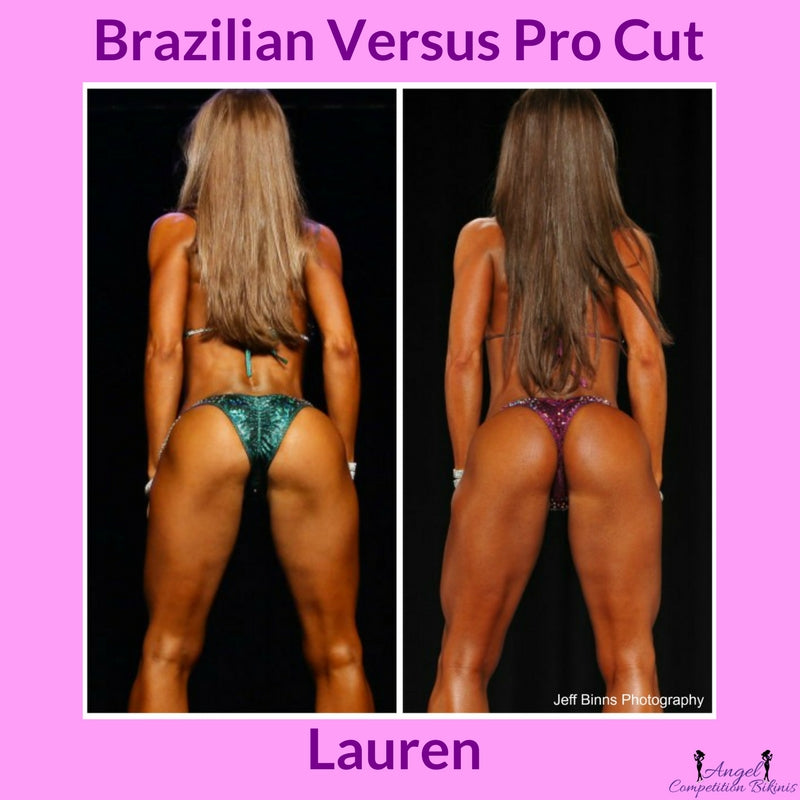 Brazilian cheeky cut or pro cut for npc bikini competition