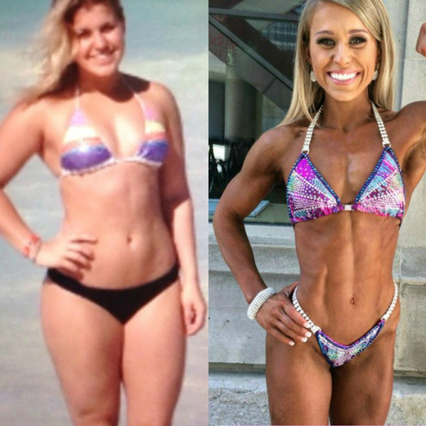 before and after reverse dieting, how to reverse diet for a bikini competitor,