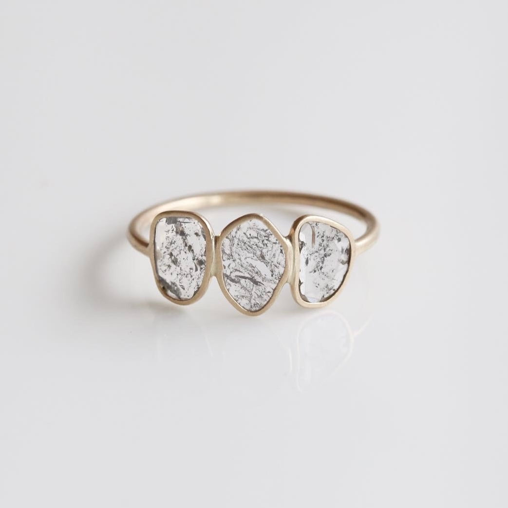 ring｜3石リング [スライスダイヤ7×5] – NUDGE jewelry