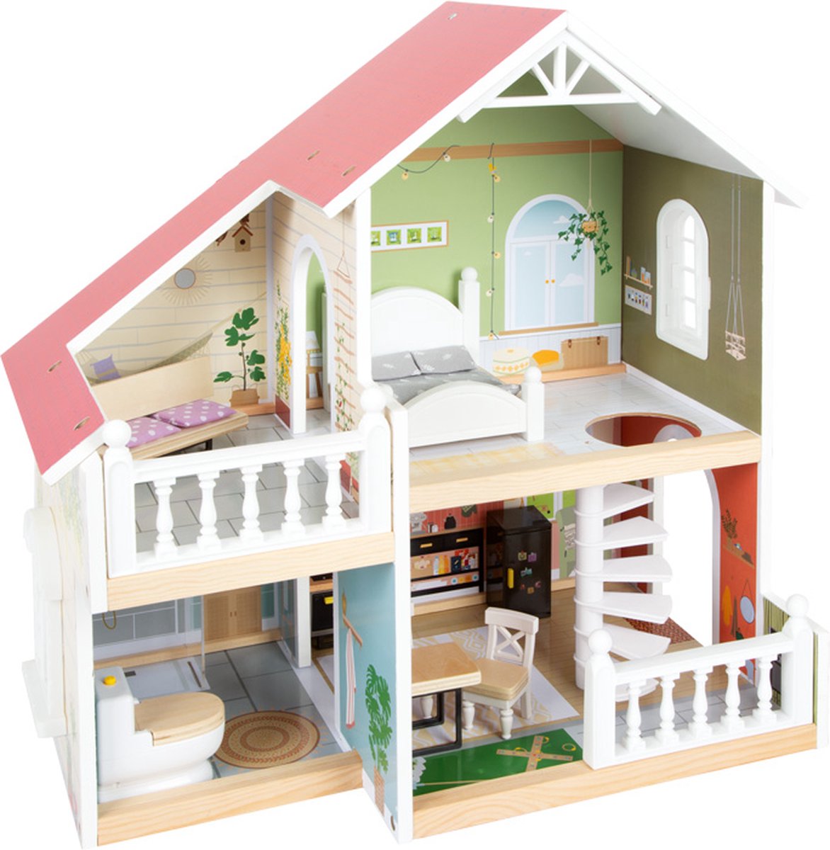Monarchie Milieuactivist rechtop Poppenhuis - Compact Urban Villa - Houten speelgoed vanaf 3 jaar – beaubybo