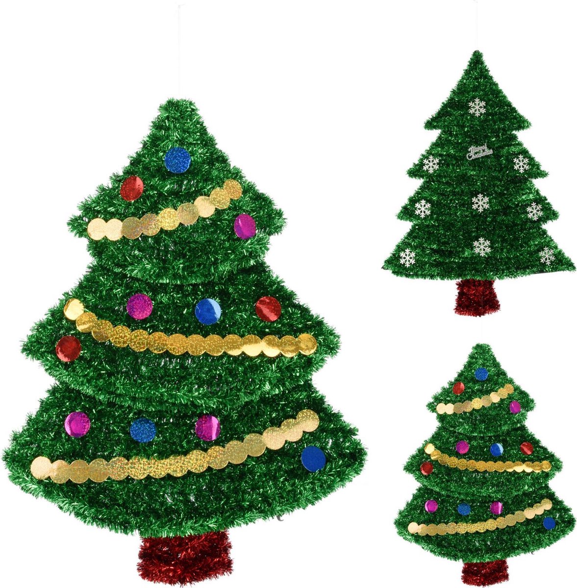 Trillen Vermelden Versterken Kerstdecoratie Kerstboom van tinsel 61 Cm - Om op te hangen - Kerstmis –  beaubybo