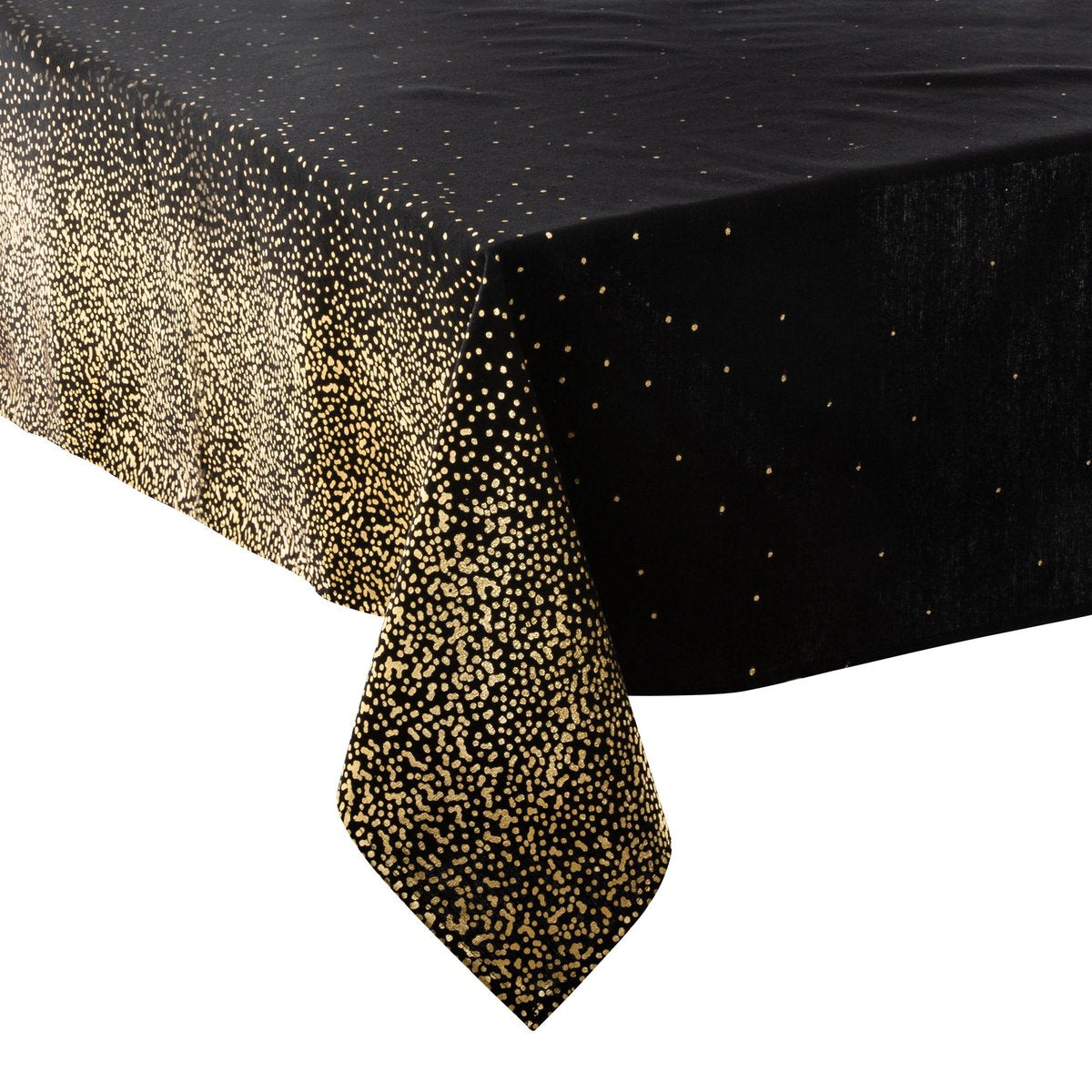 kleding stof Behandeling relais DELUXE tafelkleed - Leop zwart met goud - 140 x 240 cm - Kersttafelkle –  beaubybo