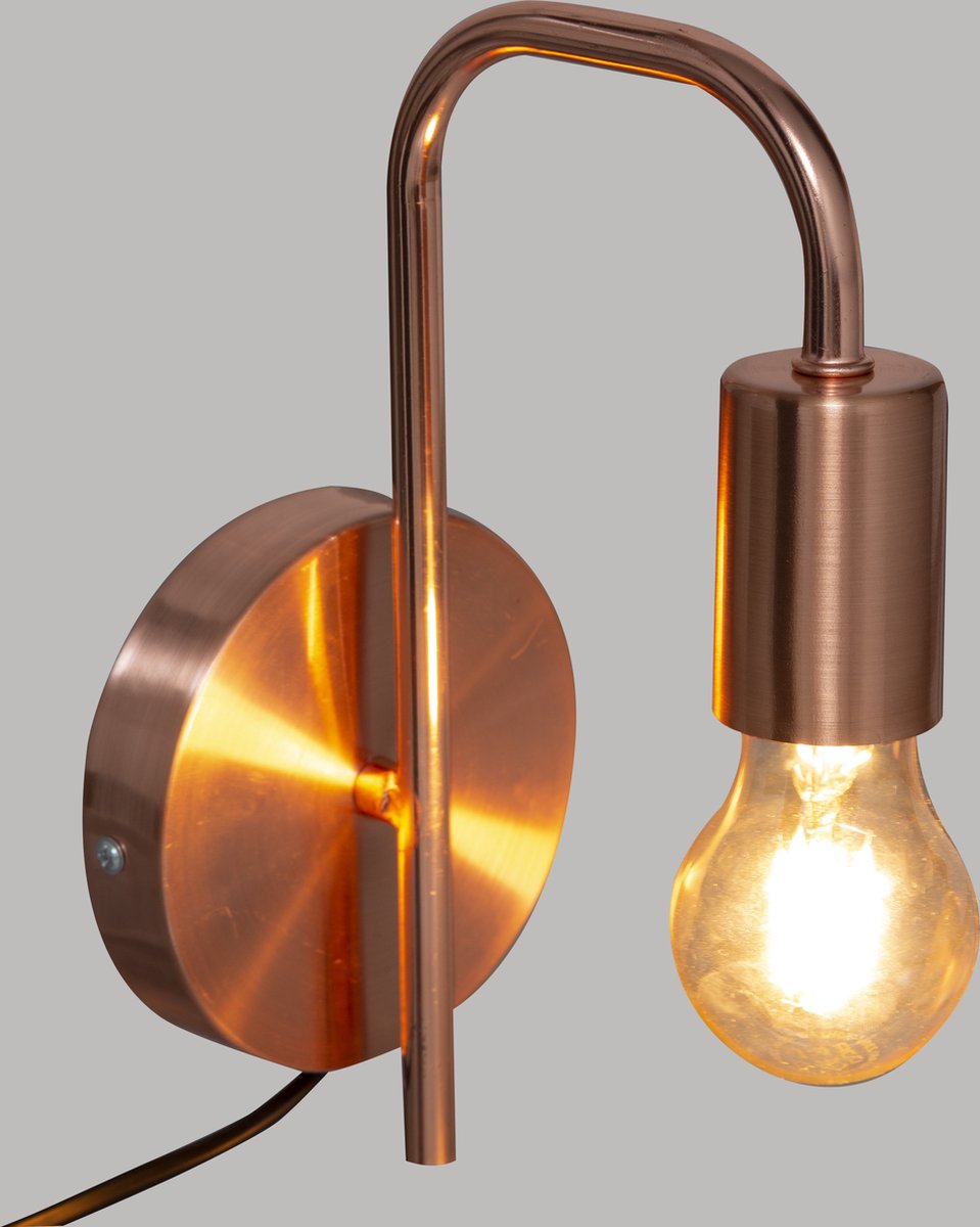 - Wandlamp - Lamp - Koper Metaal - – beaubybo