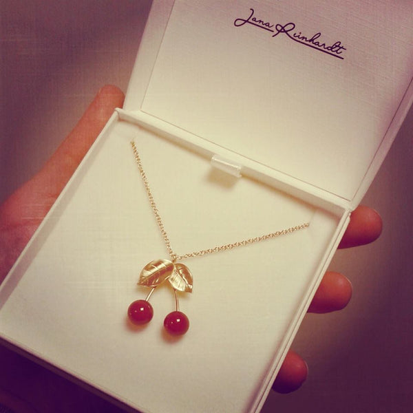 Bespoke Cherry Necklace with Cornelian 