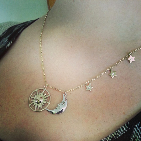 Bespoke Moon and Star pendant