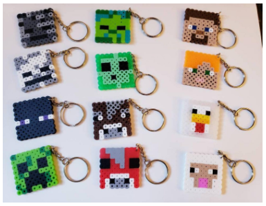 Minecraft Mob Head Keychains