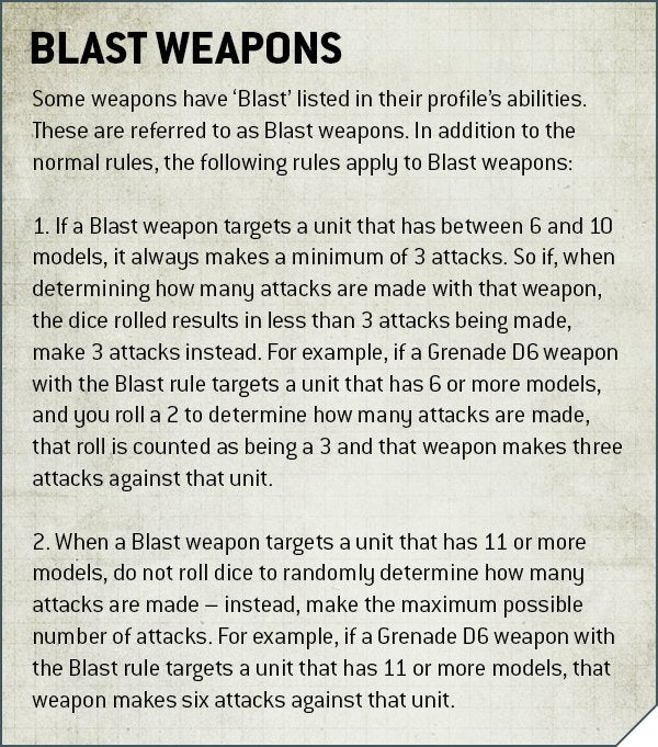 Blast Weapons 9th Ed