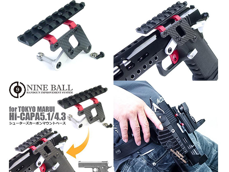 Nine Ball Shooters Carbon Mount Base for Tokyo Marui Hi-CAPA