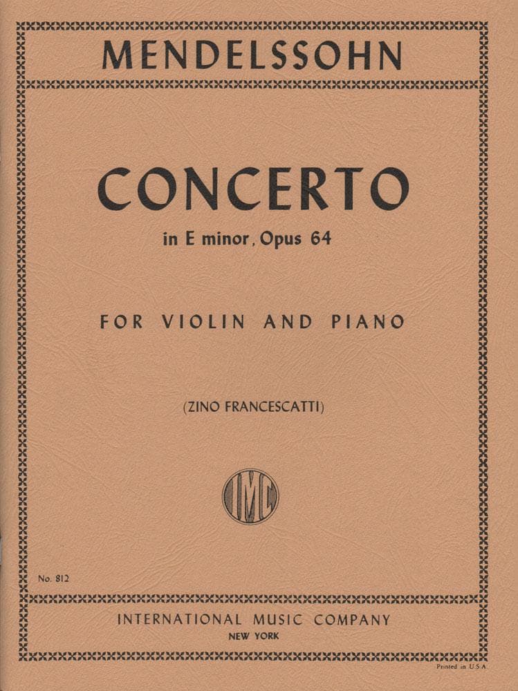 Mendelssohn Violin Music