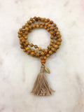Mini Sandalwood Mala with Feather