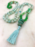 Amazonite Mala with Antique Turquoise