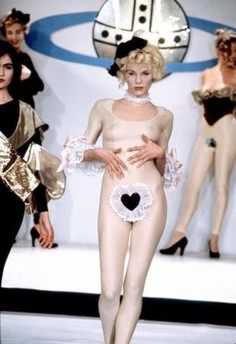 Sara Stockbridge modelling Vivienne Westwood