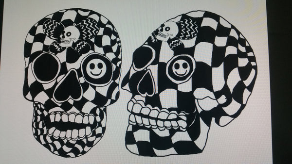 Lisa Brennan sketch skulls