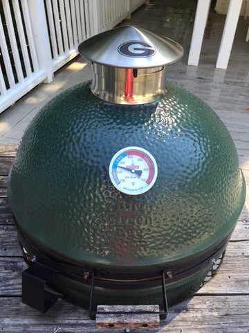 Georgia Bullsdogs Chimney Cap on Big Green Egg