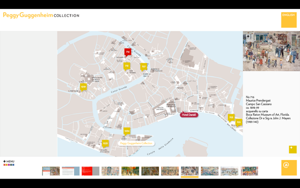 Peggy Guggenheim Events Touchscreen - Screenshot