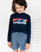 Patagonia Boy's Long Sleeve Cap Cool Daily T-Shirt in New Navy