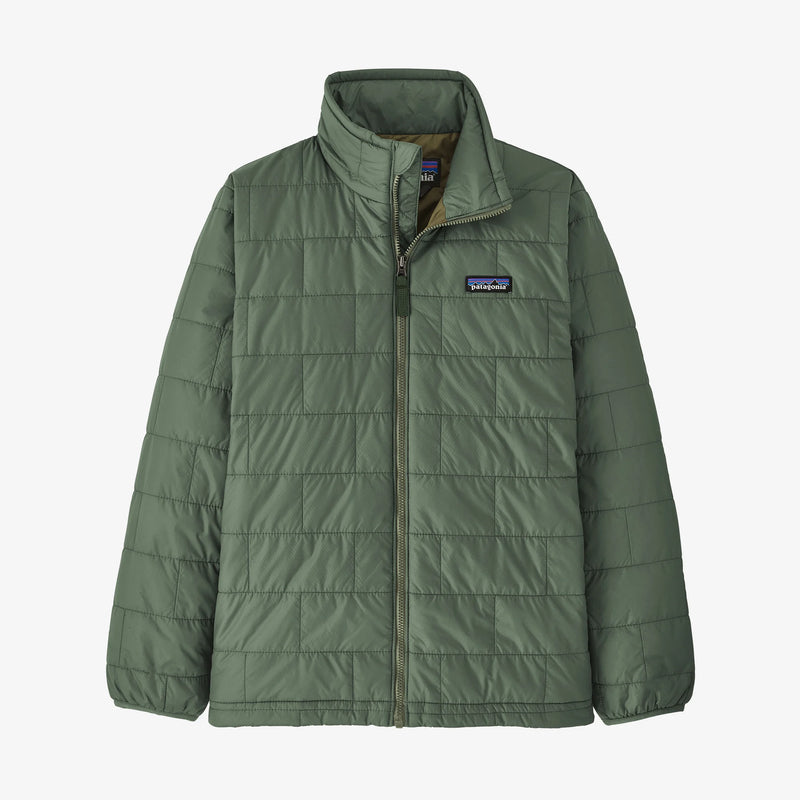 Patagonia Kids' Nano Puff® Brick Quilt Jacket in Hemlock Green