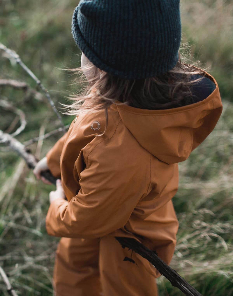 Fairechild Midi Raincoat in Red Oak