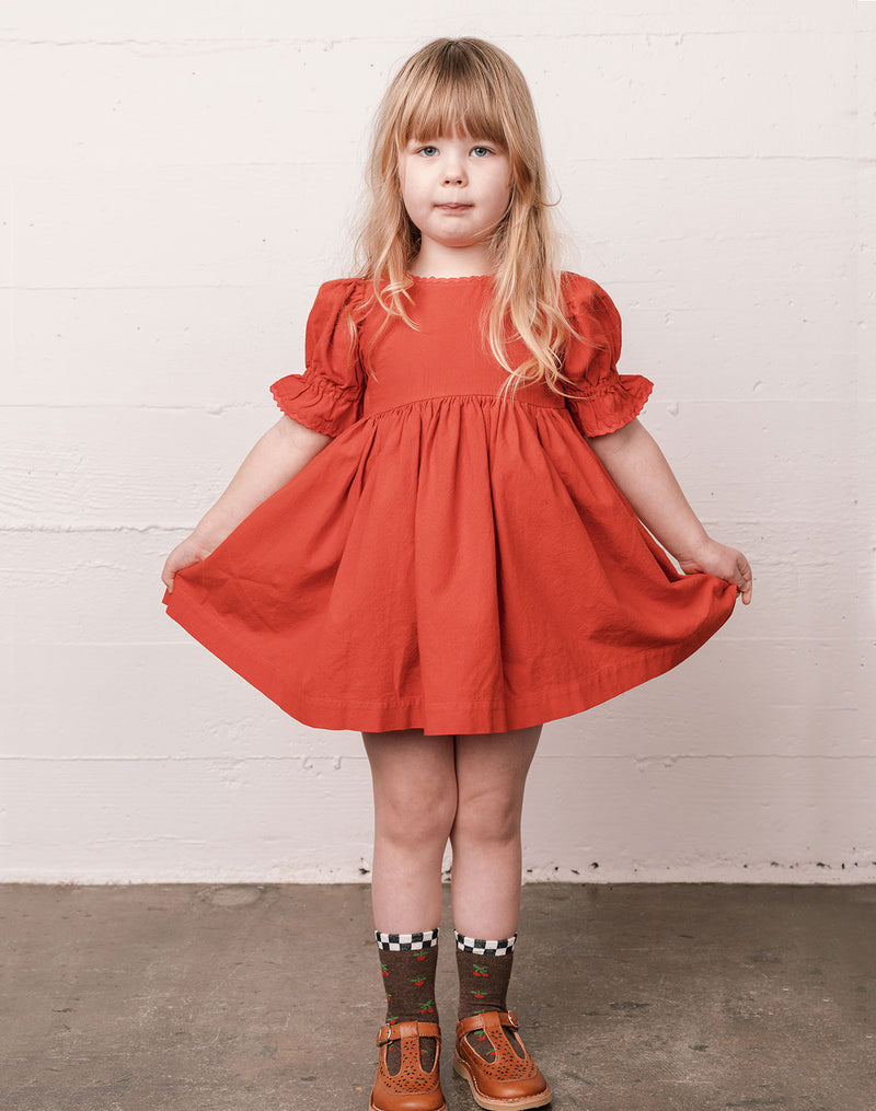 Noble Organic Franny Dress in Paprika