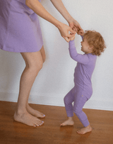 Noble Organic Pointelle One-Piece in Lavender