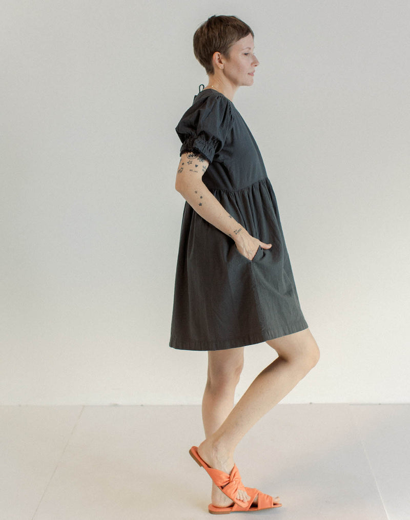 Noble Organic Adult Franny Dress in Charcoal