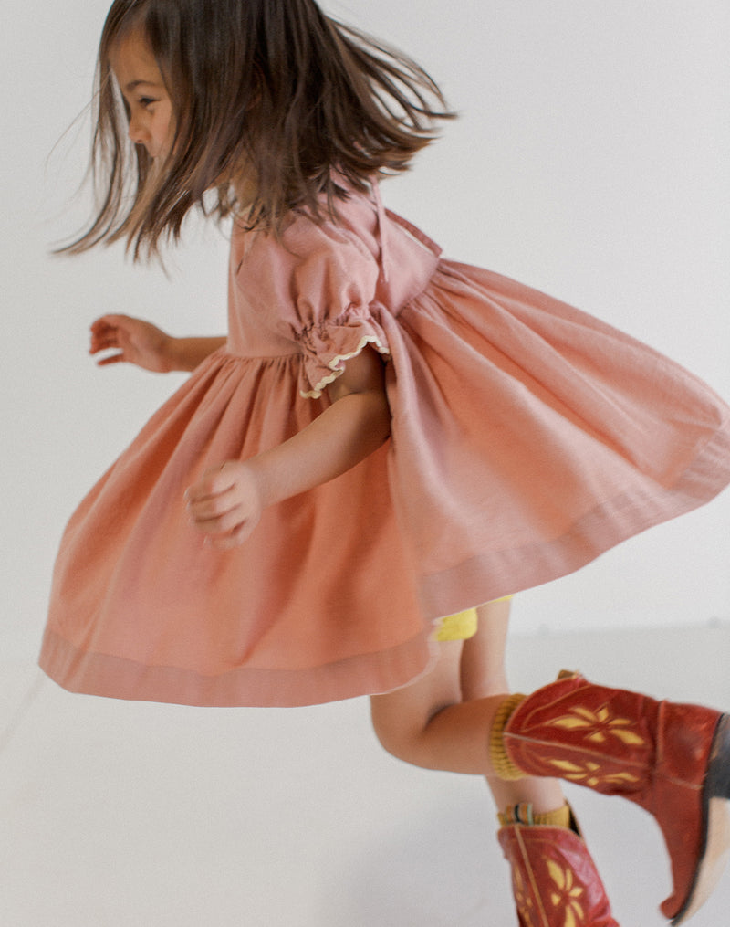 Noble Organic Franny Dress in Dusty Rose