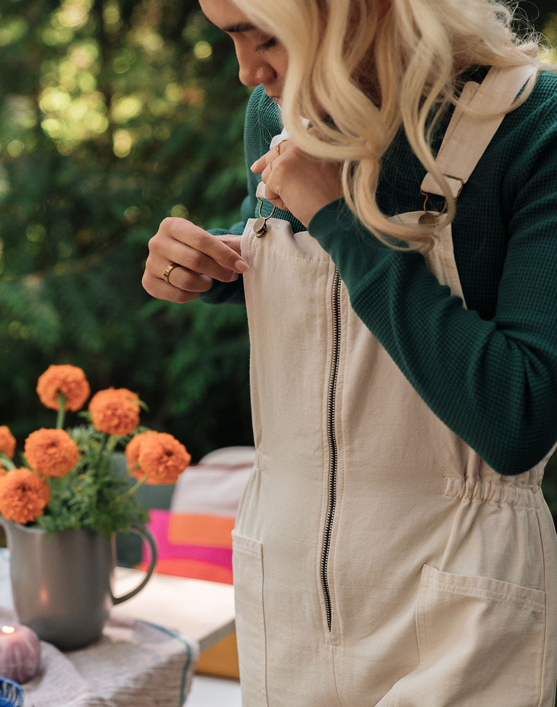 Noble Adult Overalls in Oat Milk